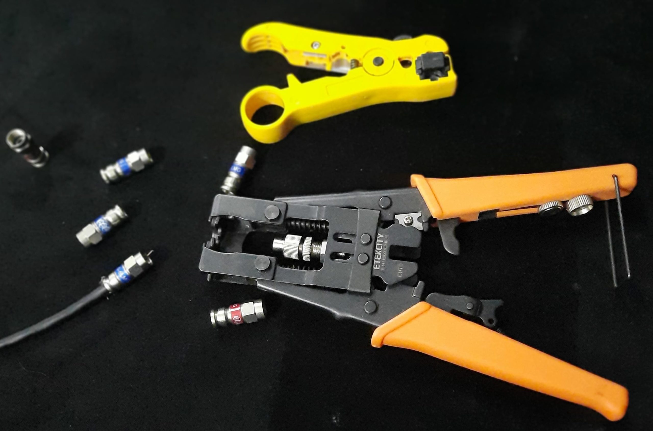 How to create a coaxial compression connector